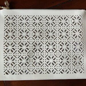 Tory Burch Clutch w/Wrist Strap Laser Cutout